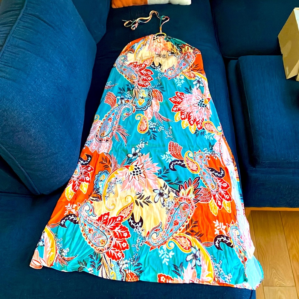 NWT, Shore brand dress, jewel paisley, size S.